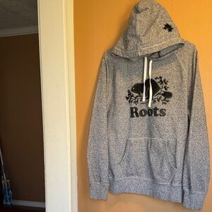 Roots Gray Hoodie Sweater size L